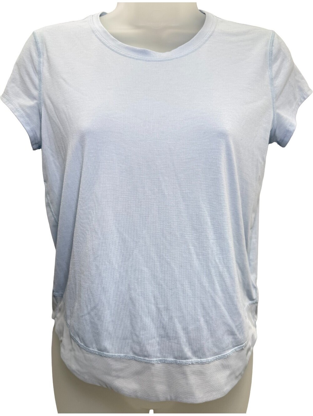 Athleta Girl On the Move Mesh Tee Large 12 Sky Blue Active Top Athletic Shirt